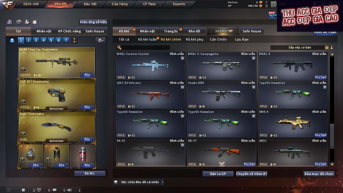 shop acc cf uy tin gia re